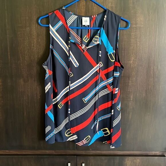 CAbi Hold Up Sleeveless Top Blouse Size Medium #5736 - Picture 2 of 5